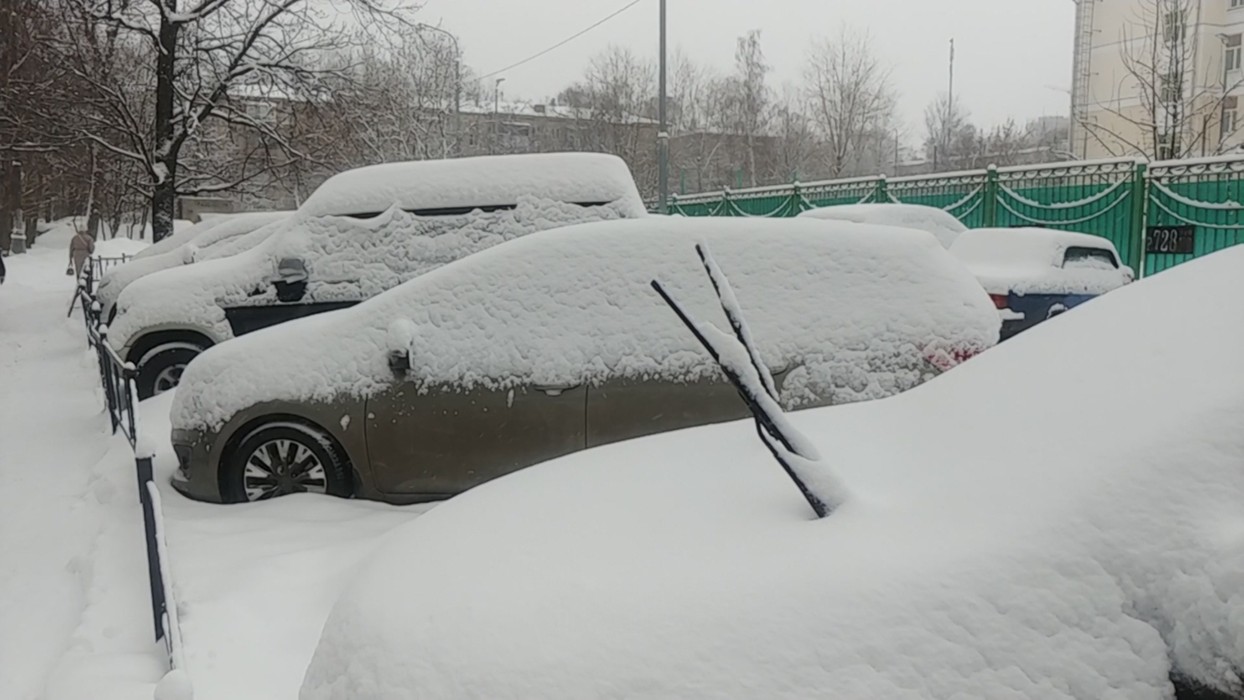 Москву засыпает снегом сегодня